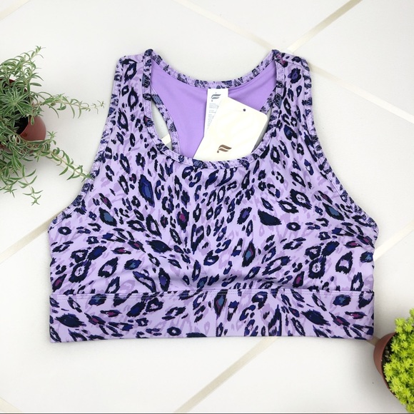 Fabletics Other - NWT Fabletics Mila Purple Glam Leopard Sports Bra